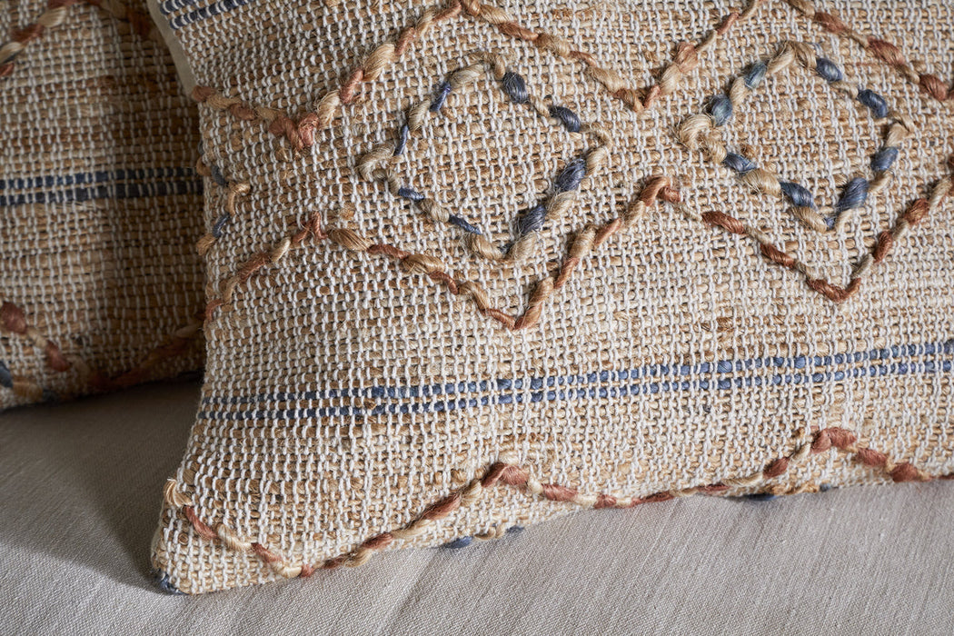 Nila Esha Cushion Cover Rust Indigo