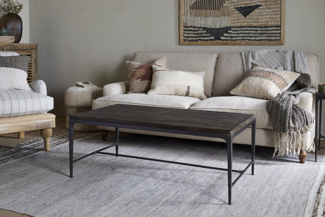 Sita Reclaimed Wood Iron Coffee Table Chocolate Brown