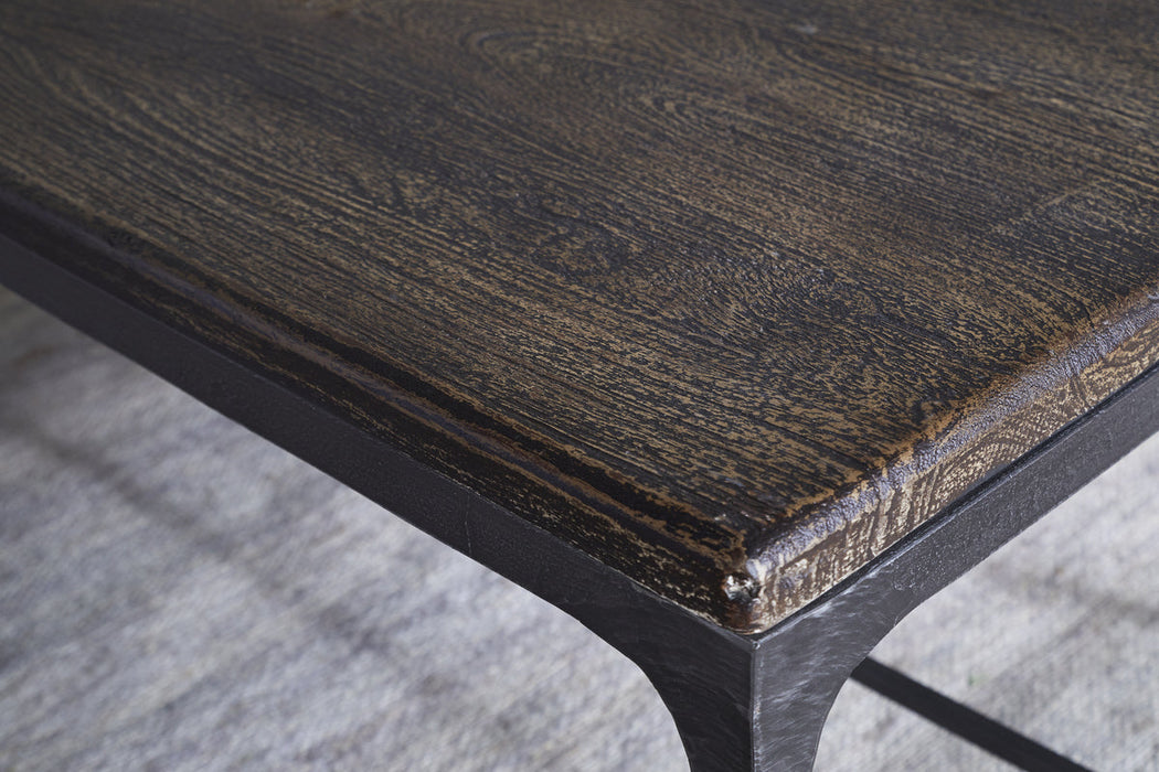Sita Reclaimed Wood Iron Coffee Table Chocolate Brown