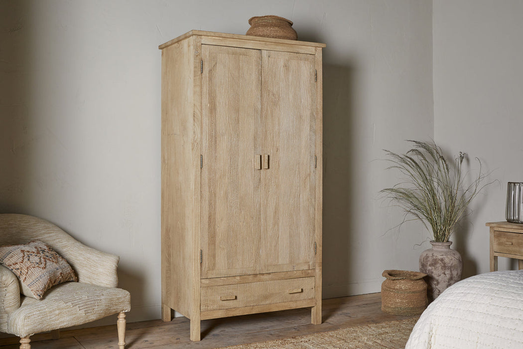 Vivan Grooved Wardrobe Natural