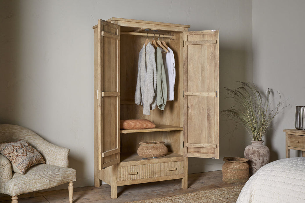 Vivan Grooved Wardrobe Natural