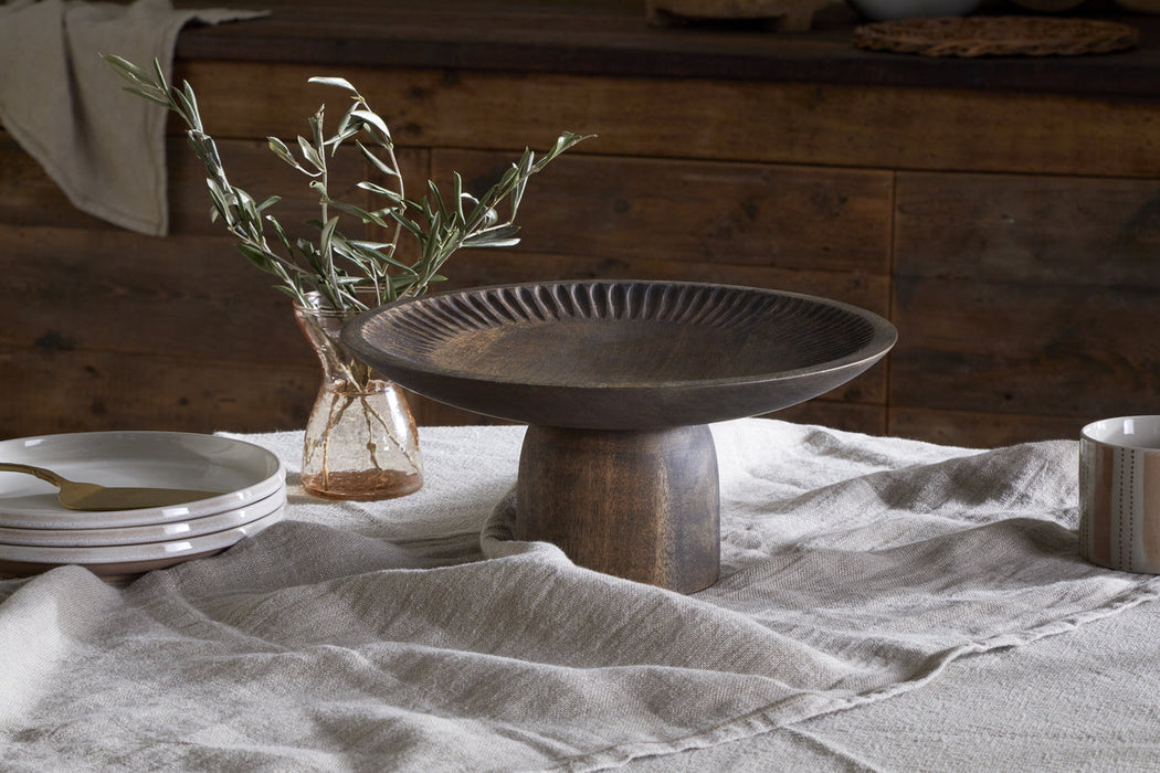 Eisha Wooden Cake Stand Brown