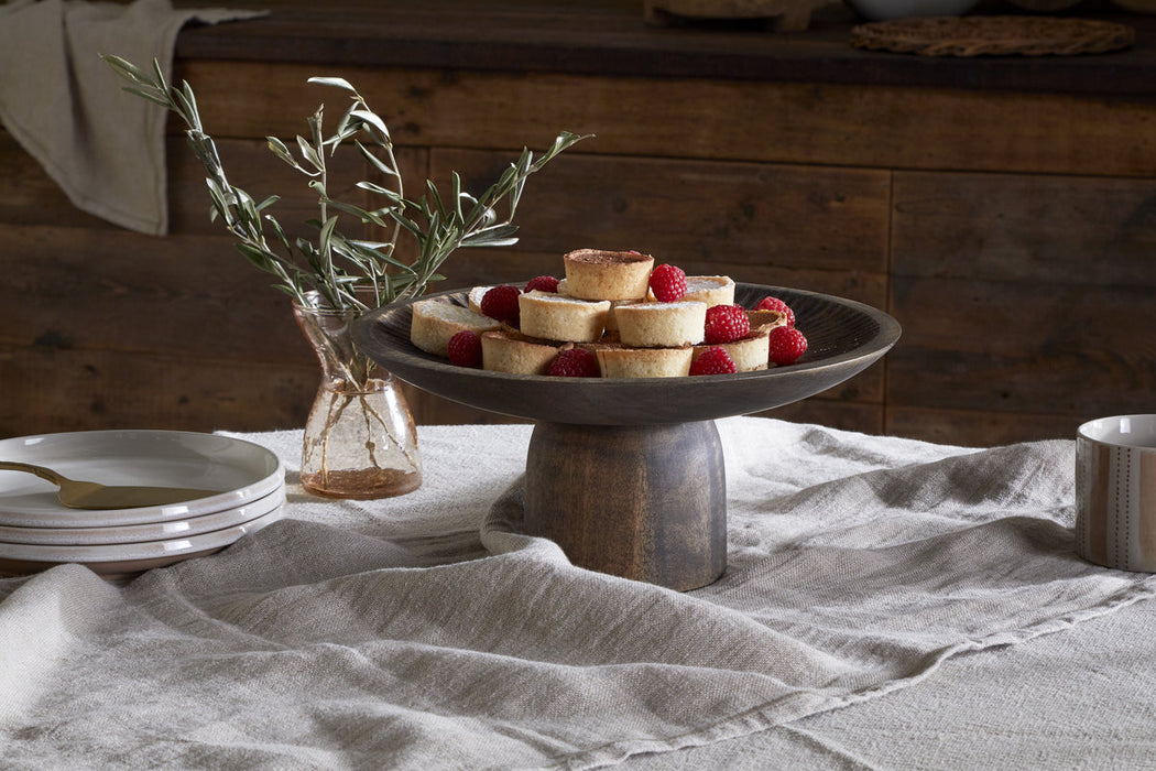 Eisha Wooden Cake Stand Brown