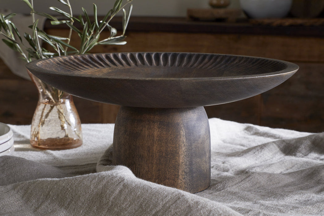 Eisha Wooden Cake Stand Brown