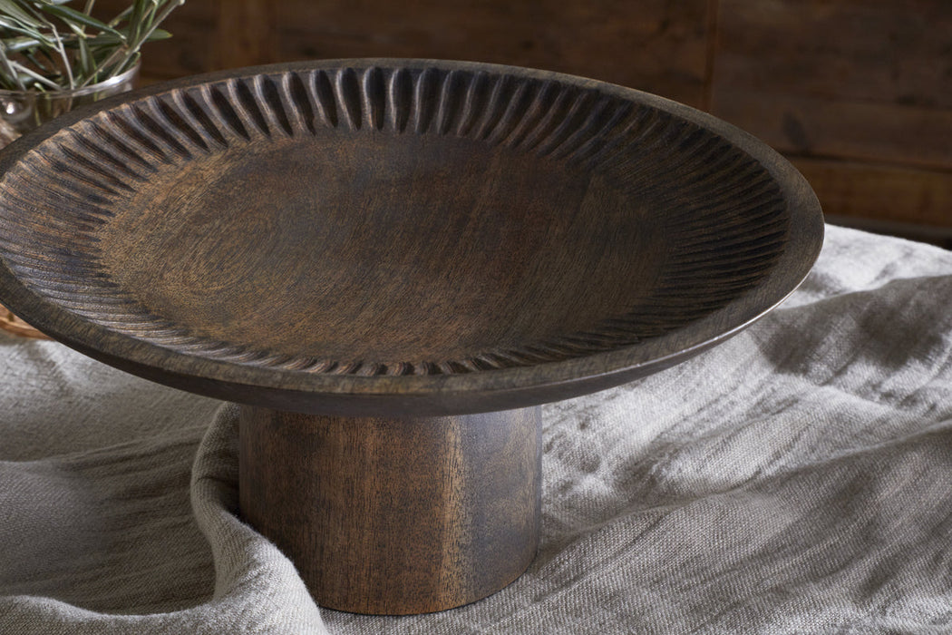 Eisha Wooden Cake Stand Brown