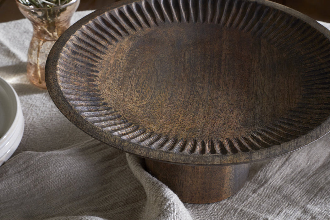 Eisha Wooden Cake Stand Brown