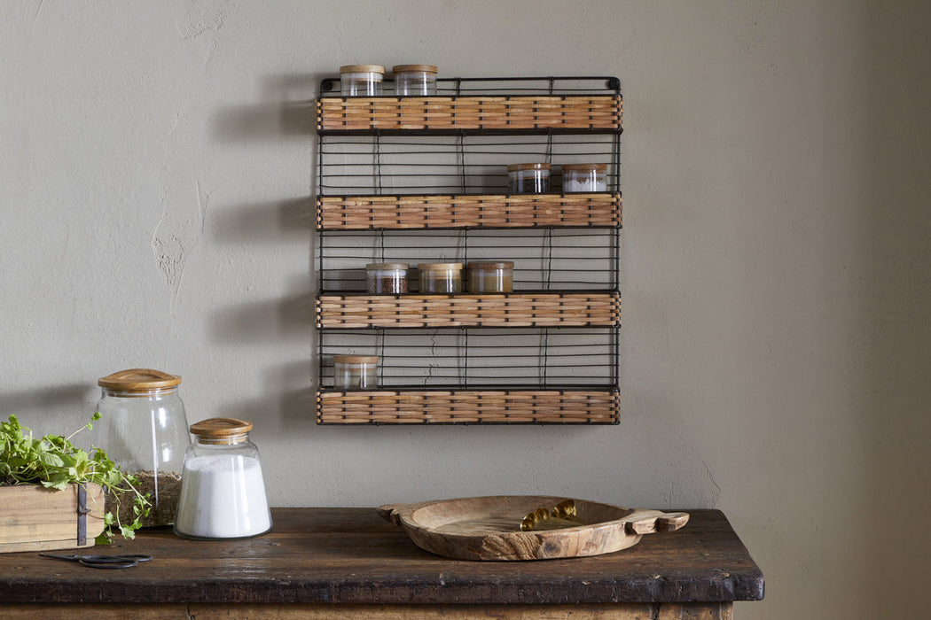 Montali Iron Rattan Spice Rack Natural