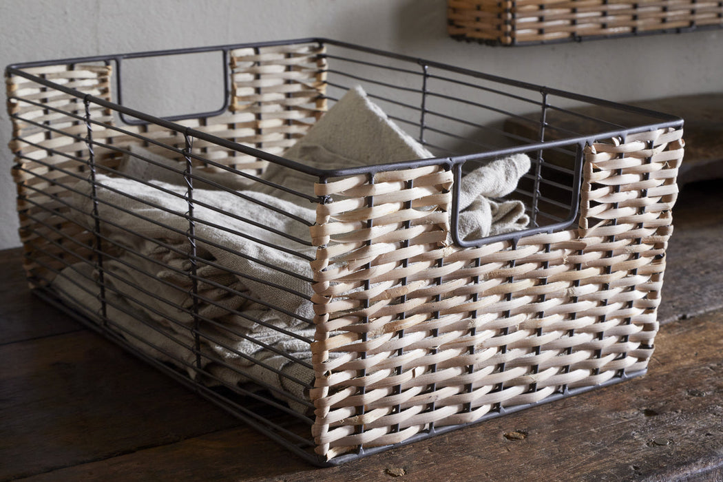Montali Iron Rattan Storage Baskets Natural