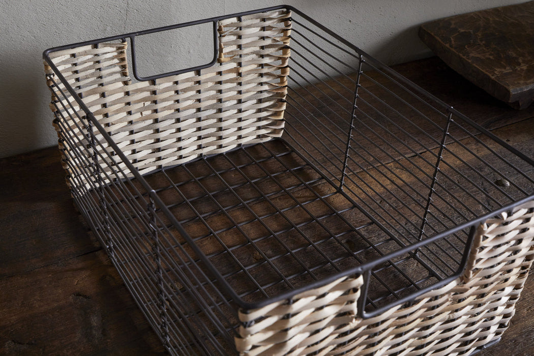 Montali Iron Rattan Storage Baskets Natural