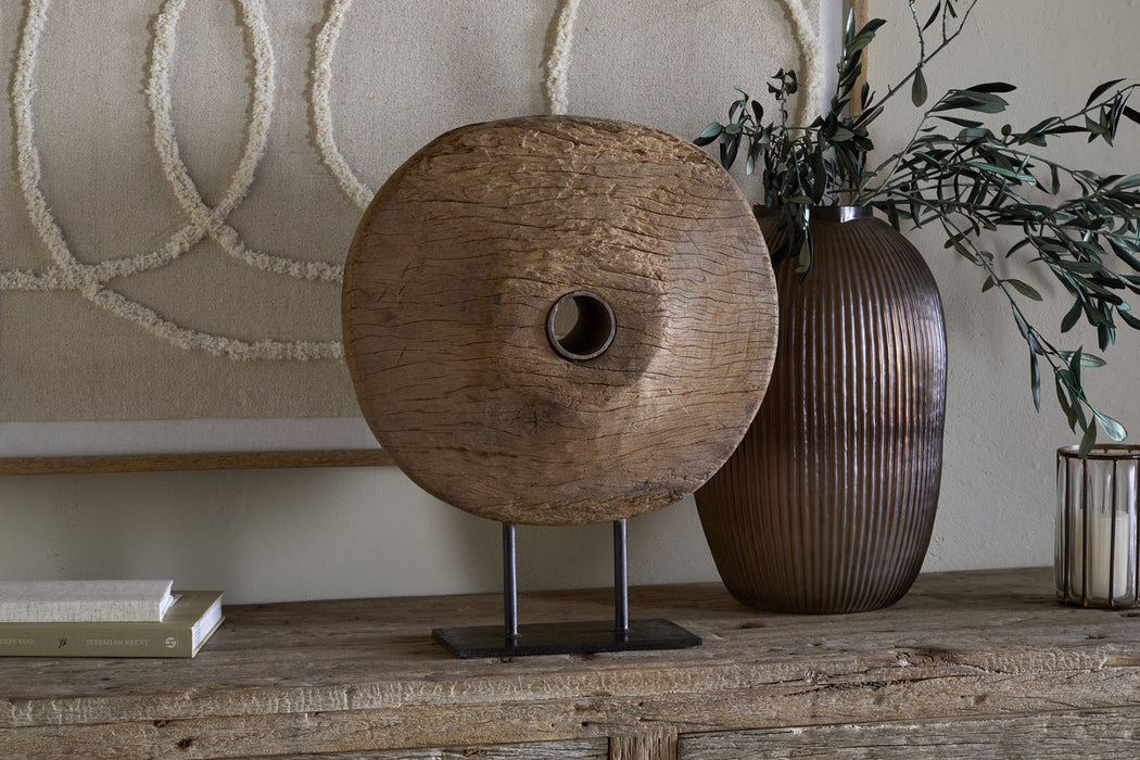 Cala Reclaimed Wood Objet On Stand Natural