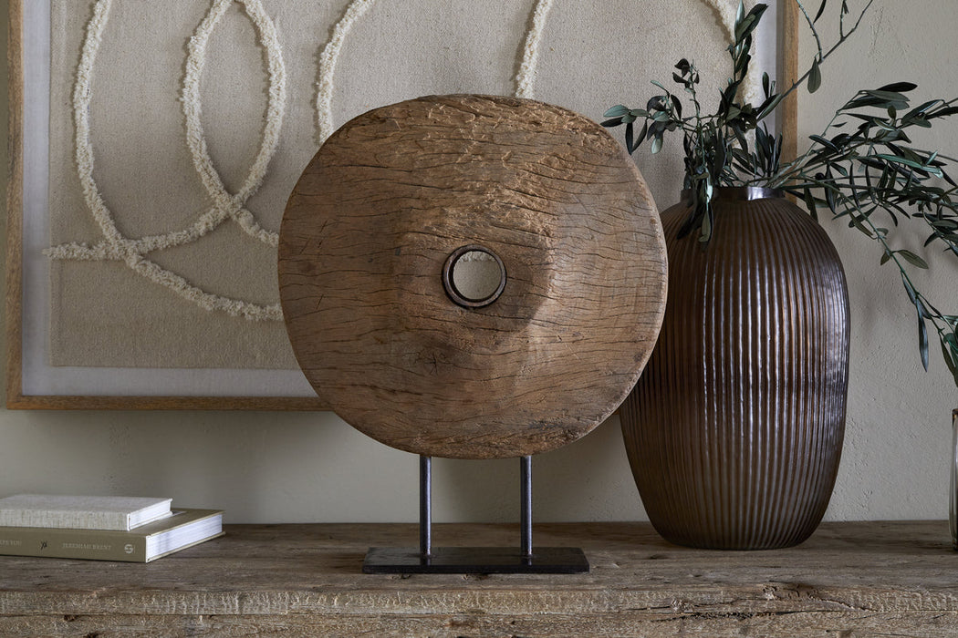 Cala Reclaimed Wood Objet On Stand Natural