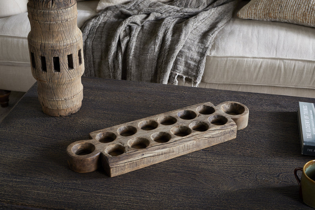 Makala Reclaimed Wood Tealight Holder Natural