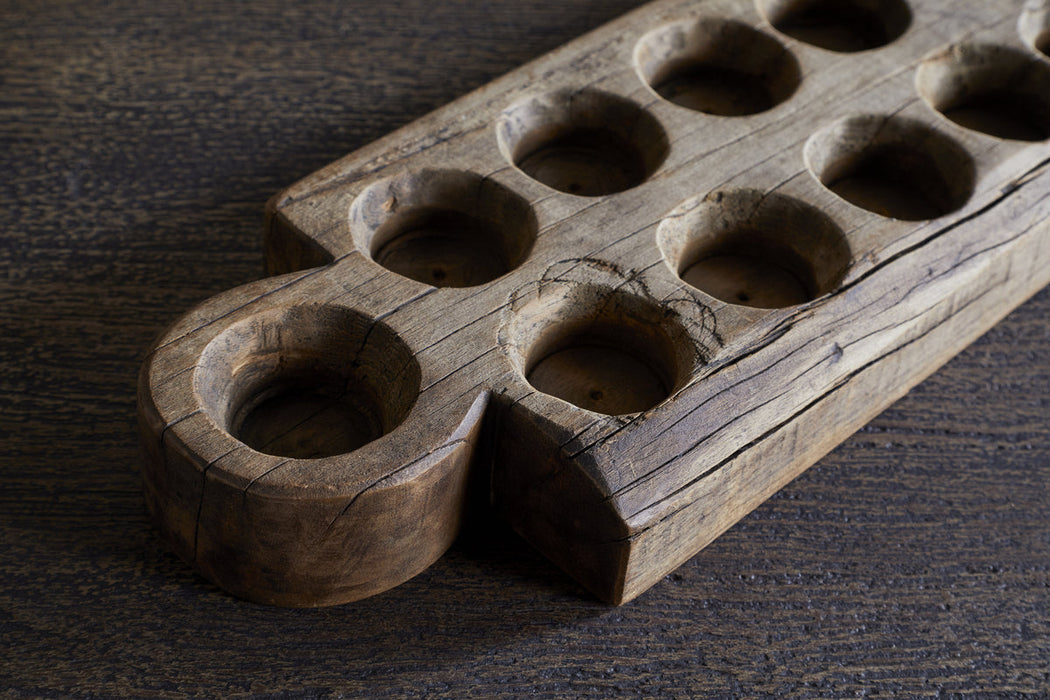 Makala Reclaimed Wood Tealight Holder Natural