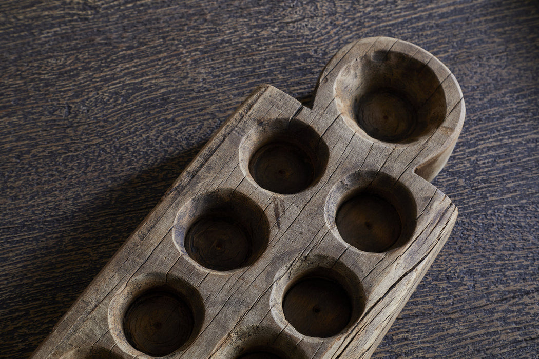 Makala Reclaimed Wood Tealight Holder Natural