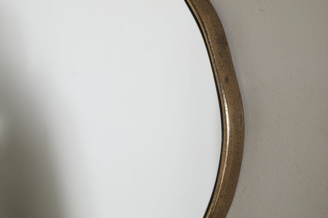 Mchanga Organic Shape Mirror Antique Brass