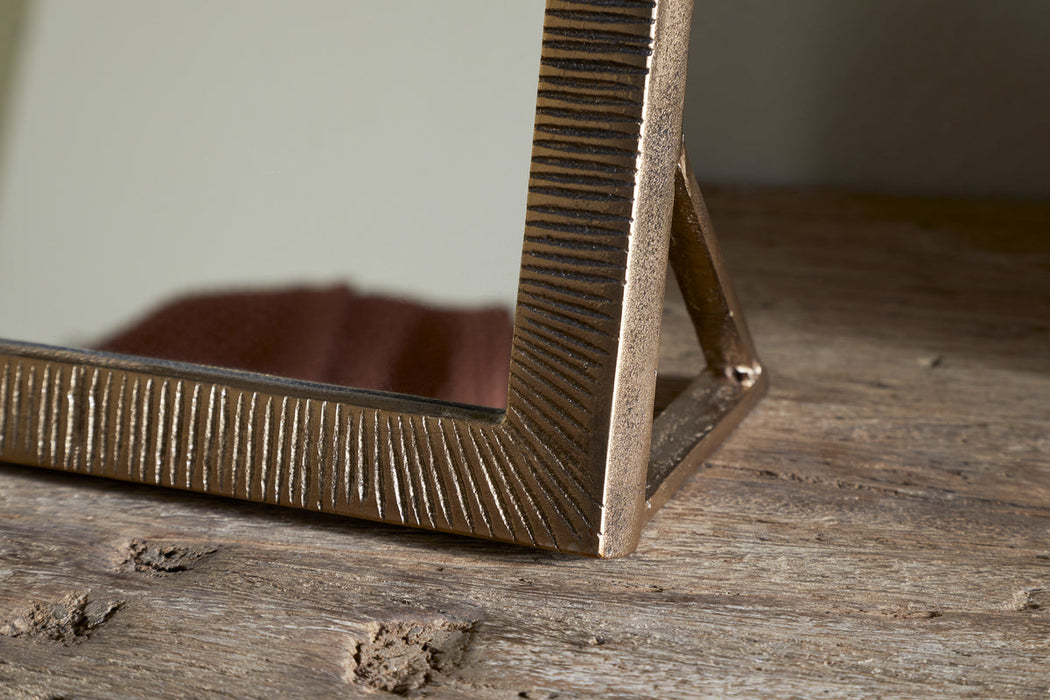 Baja Standing Mirror Antique Brass