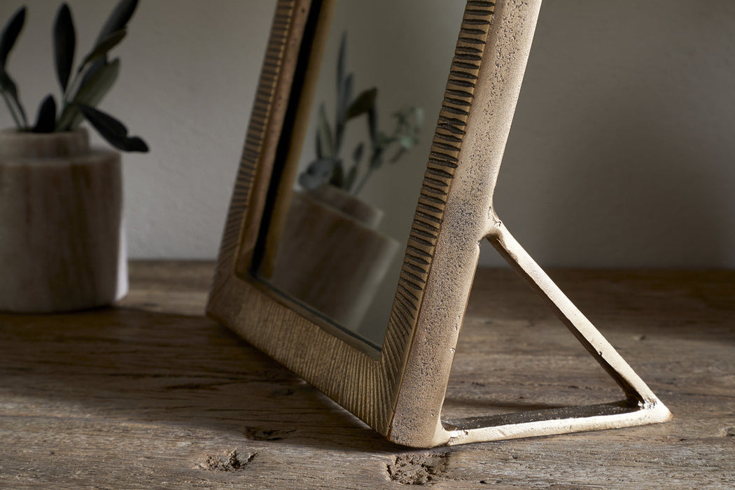 Baja Standing Mirror Antique Brass