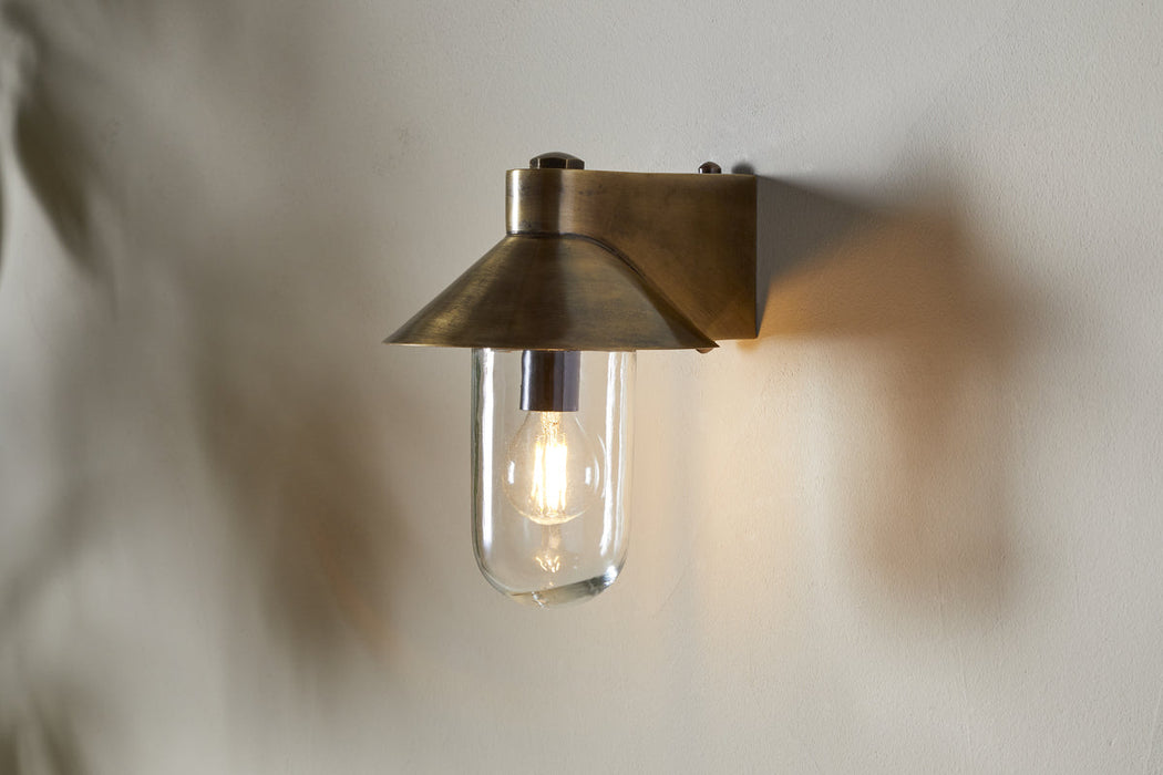 Singa Outdoor Wall Lamp Antique Brass
