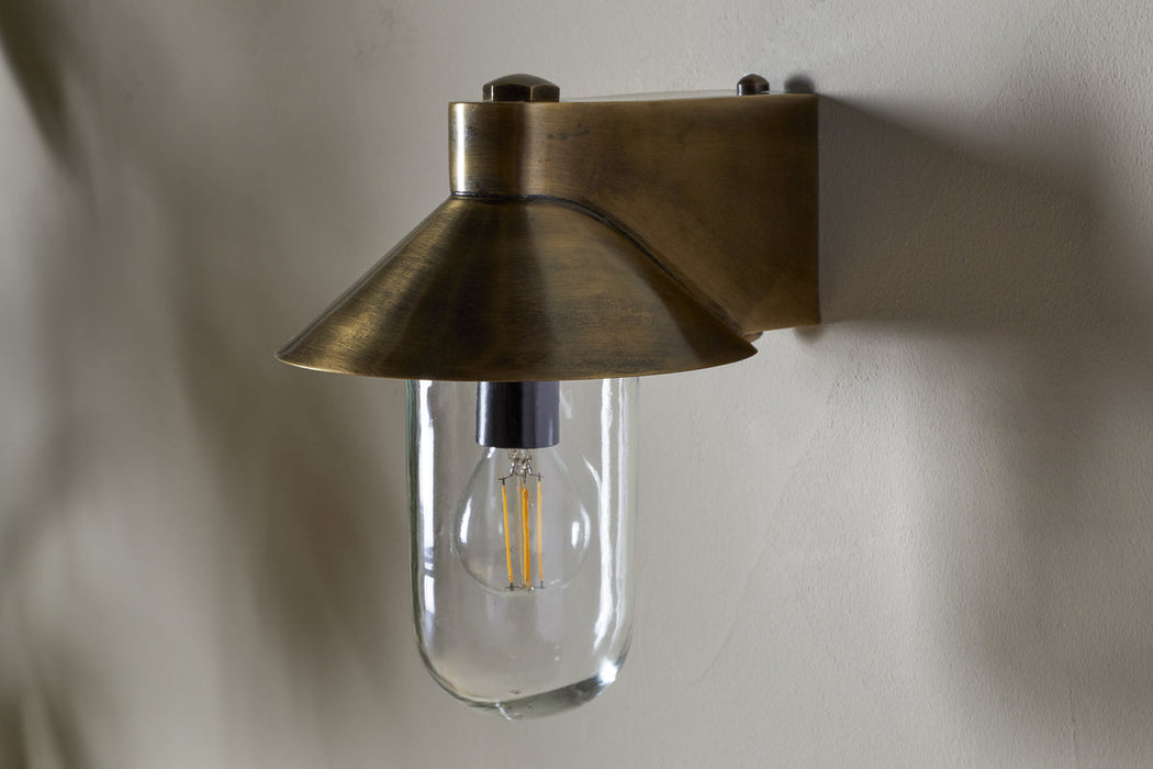 Singa Outdoor Wall Lamp Antique Brass