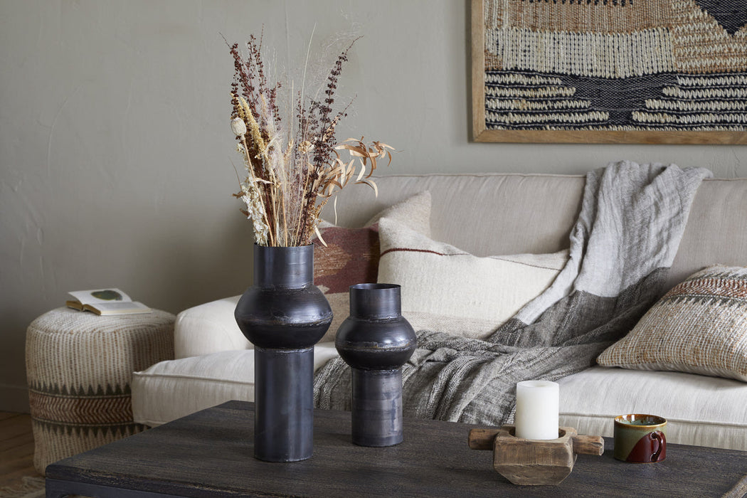 Endo Reclaimed Iron Vase Aged Black