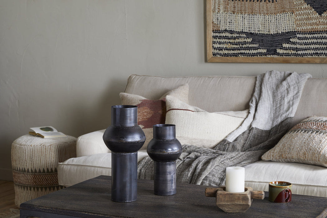 Endo Reclaimed Iron Vase Aged Black