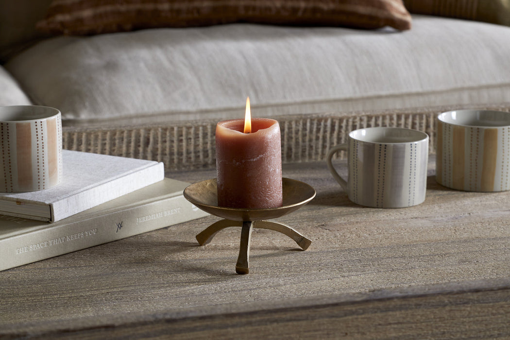 Kalik Candle Holder Antique Brass