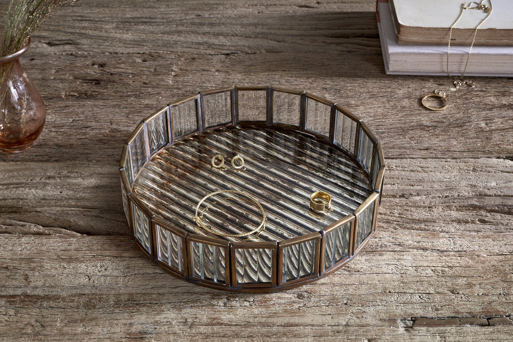 Ruaka Glass Vanity Tray Brass