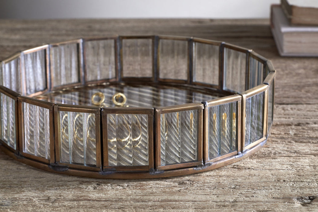 Ruaka Glass Vanity Tray Brass
