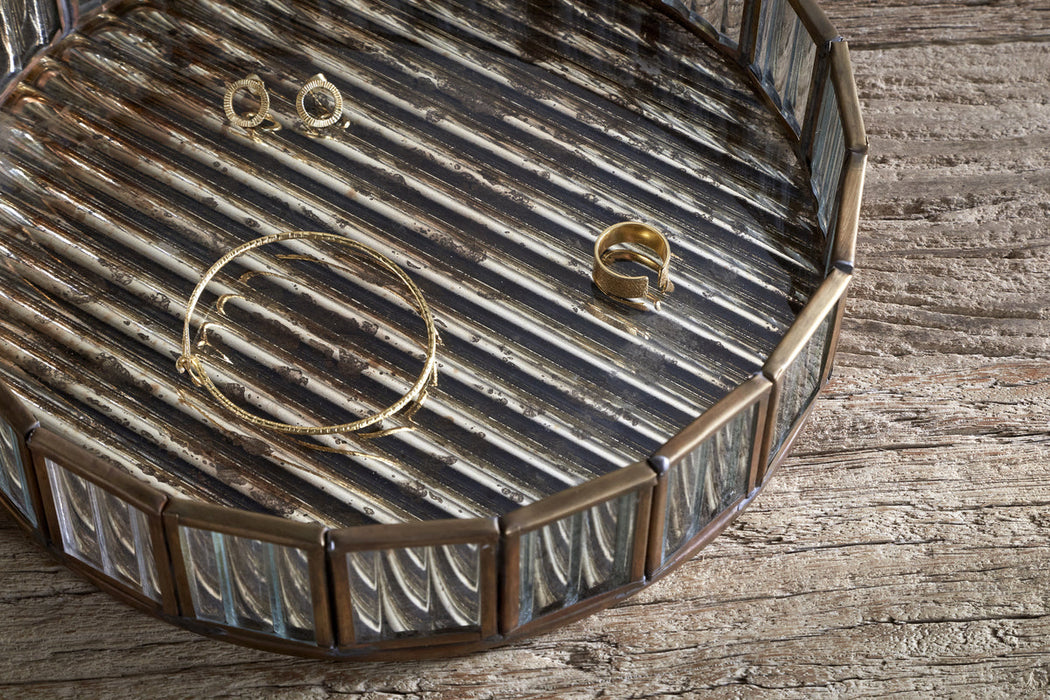 Ruaka Glass Vanity Tray Brass