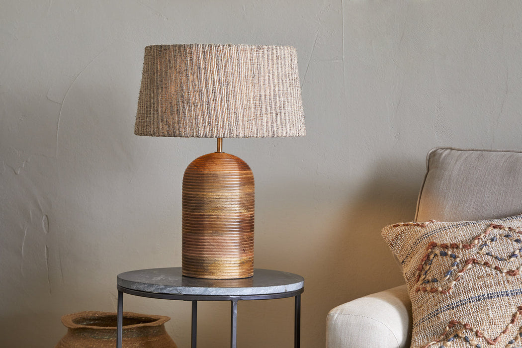 Agua Grooved Table Lamp Natural