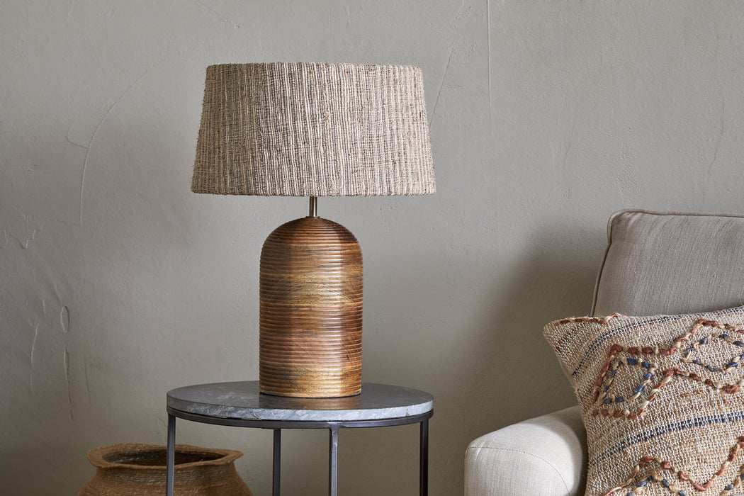 Agua Grooved Table Lamp Natural