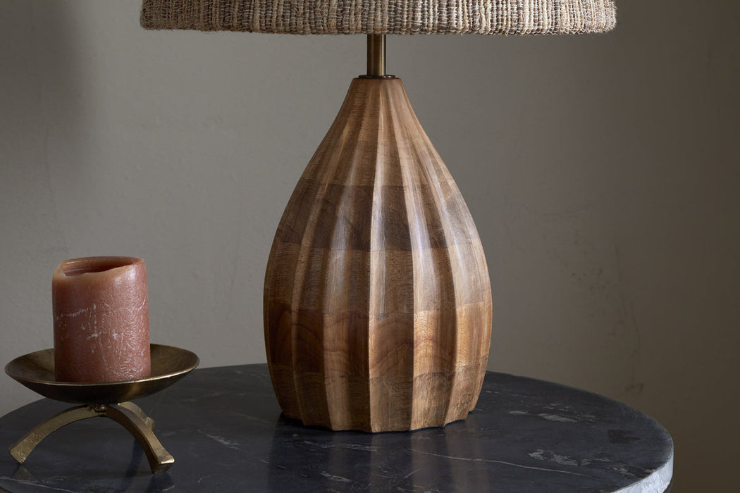 Awaa Mango Wood Bedside Table Lamp Natural