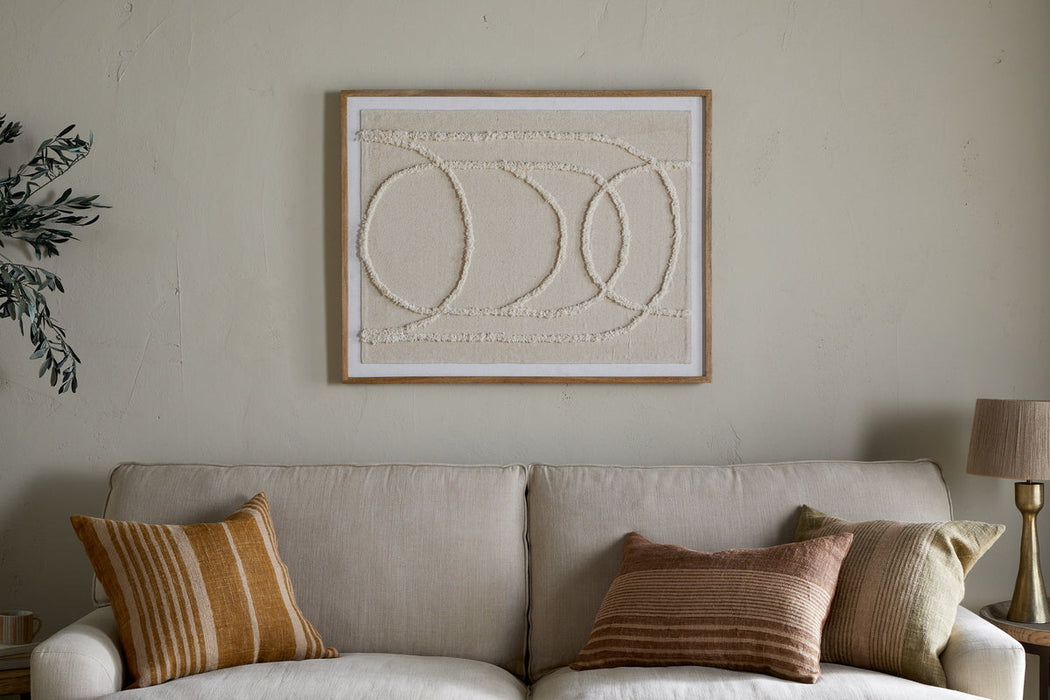 Mauri Frayed Wall Art Neutral