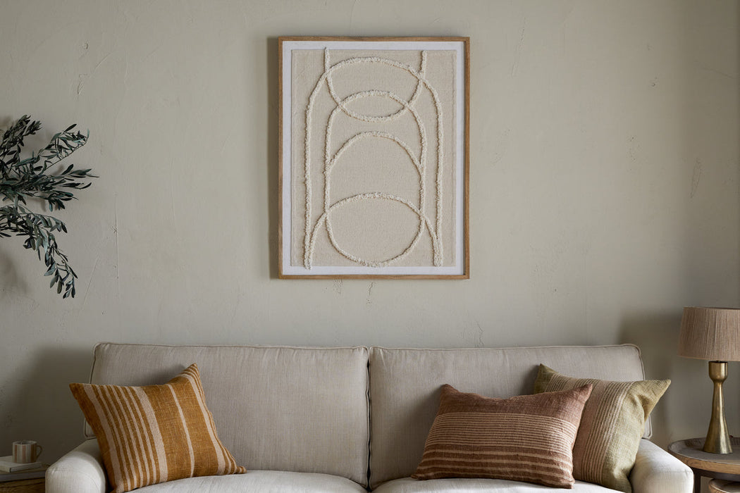 Mauri Frayed Wall Art Neutral
