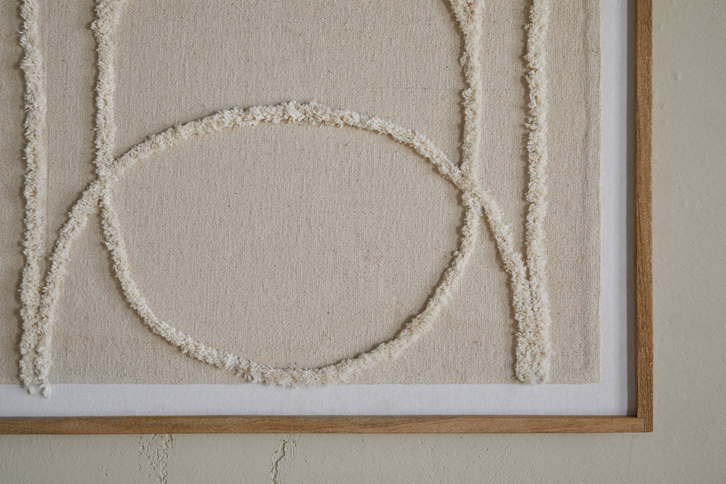 Mauri Frayed Wall Art Neutral