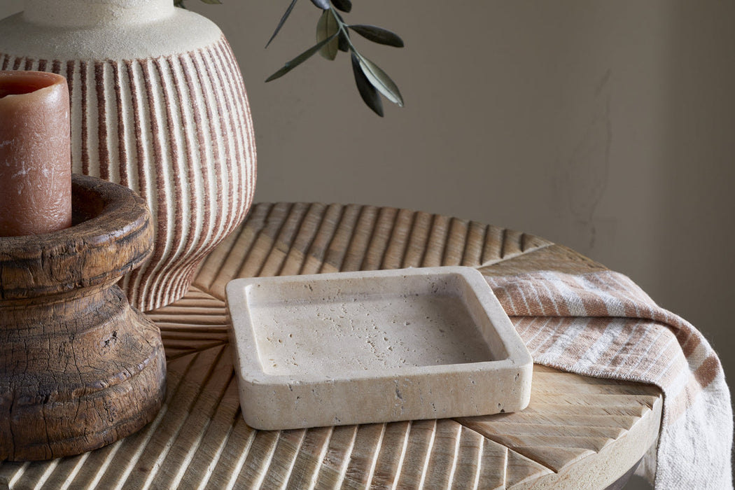 Ganda Travertine Vanity Tray Cream