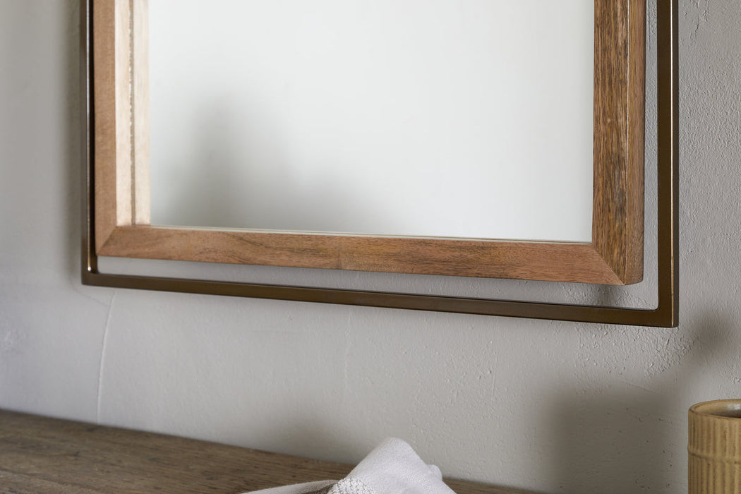 Mar Swivel Wall Mirror Antique Brass Natural