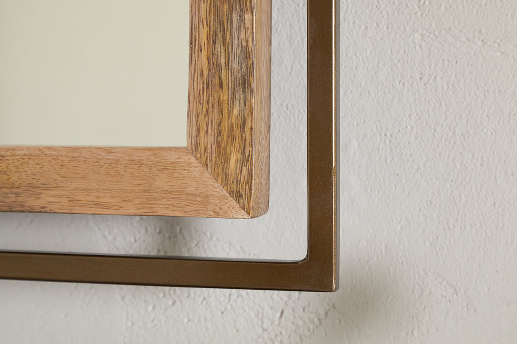 Mar Swivel Wall Mirror Antique Brass Natural