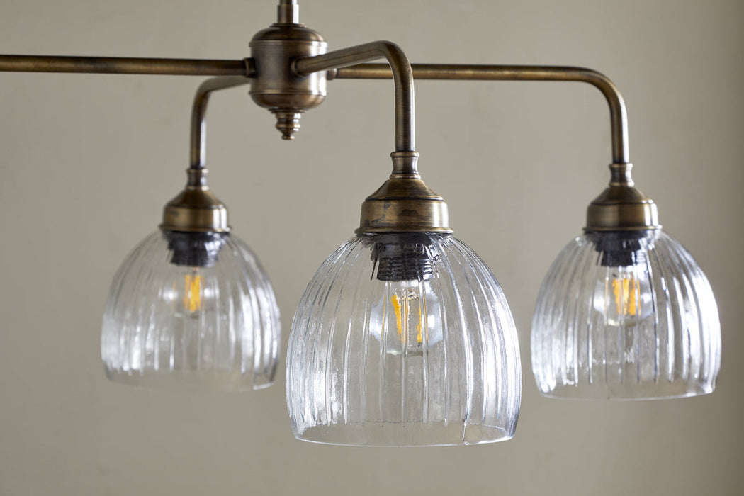 Kakira Chandelier Pendant Antique Brass Clear