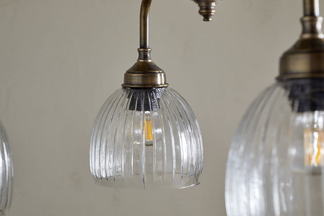 Kakira Chandelier Pendant Antique Brass Clear
