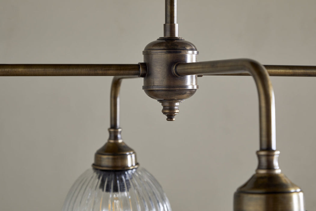 Kakira Chandelier Pendant Antique Brass Clear