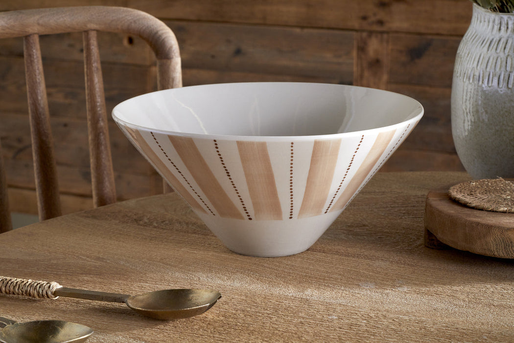 Patthar Serving Bowl Cream Clay Medium