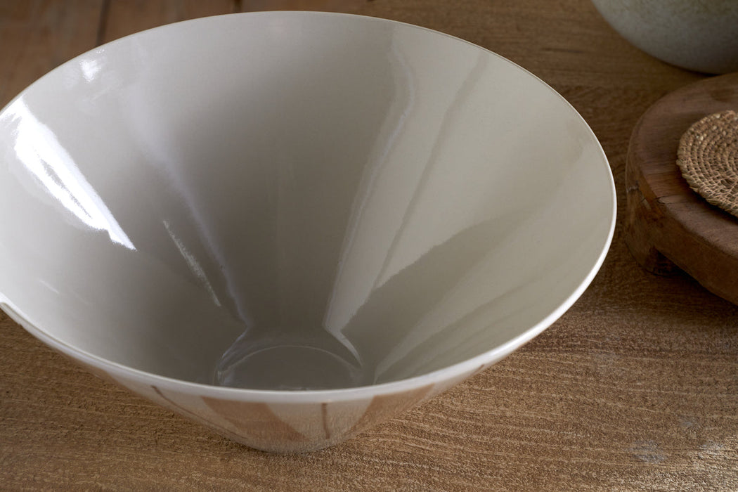 Patthar Serving Bowl Cream Clay Medium