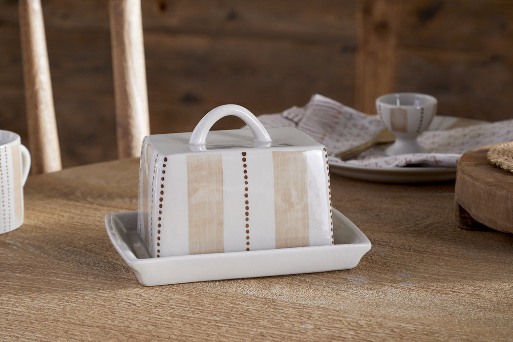 Patthar Butter Dish Cream Clay