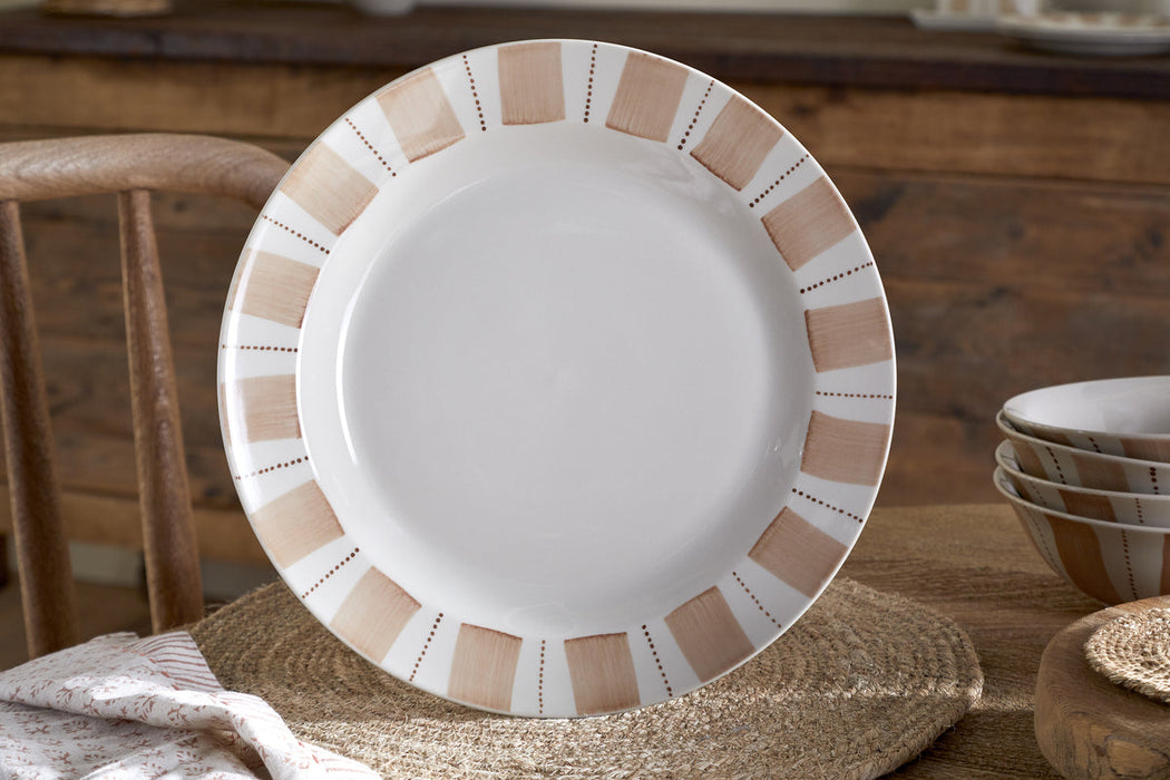 Patthar Dinner Plate Cream Clay
