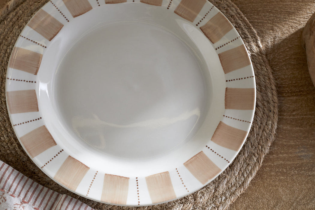 Patthar Dinner Plate Cream Clay
