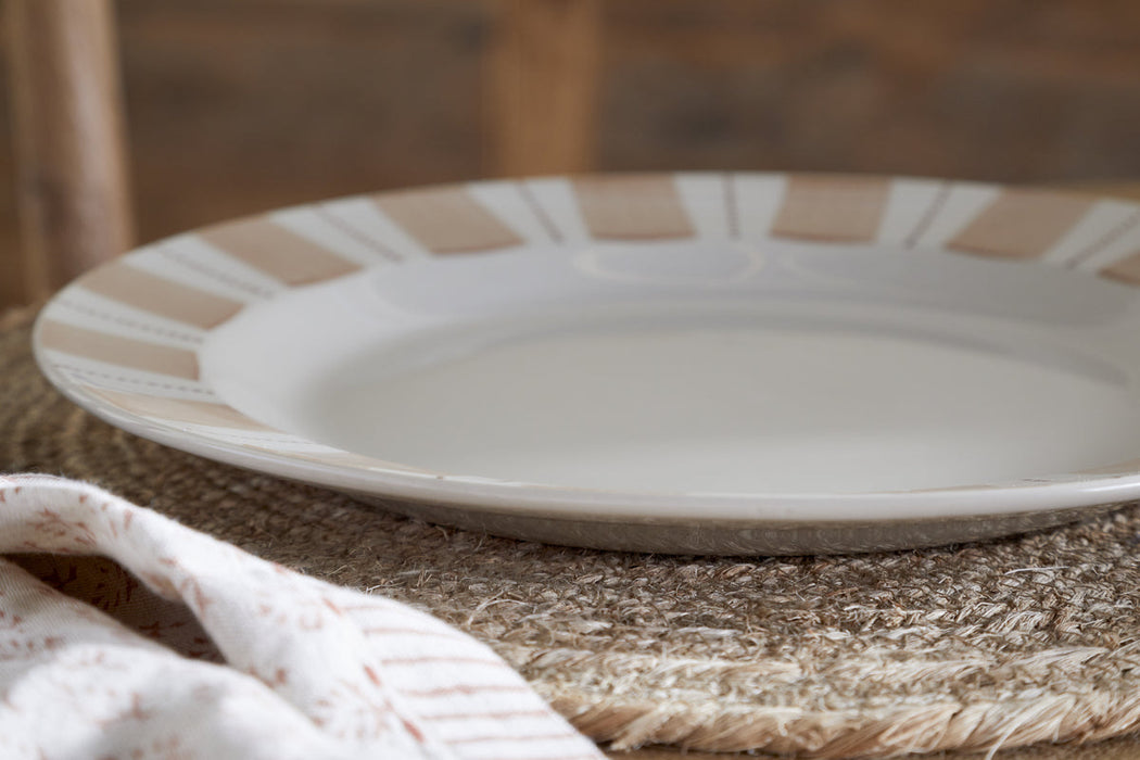 Patthar Dinner Plate Cream Clay