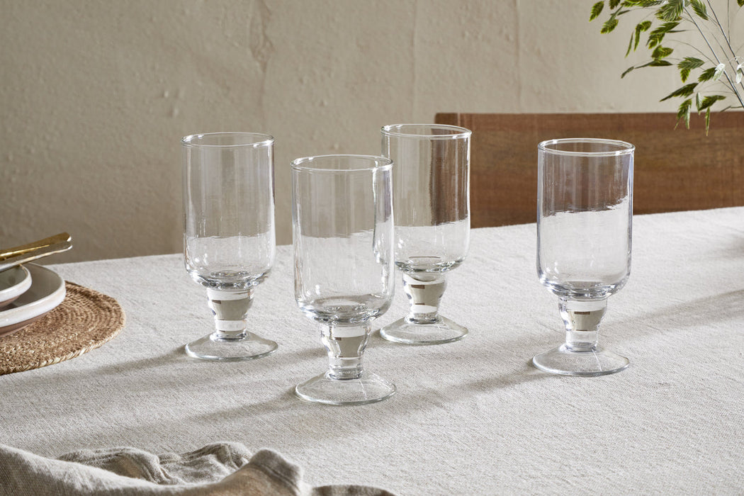 Sooraj Large Glass Clear Set Of 4