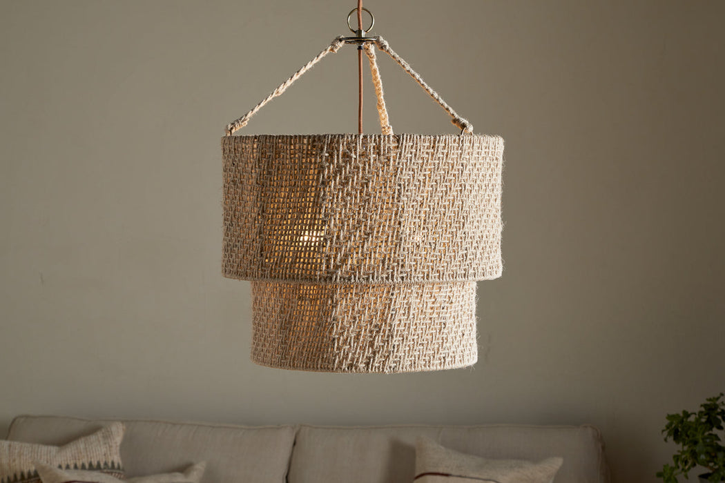 Thimba Woven Jute Chandelier Natural