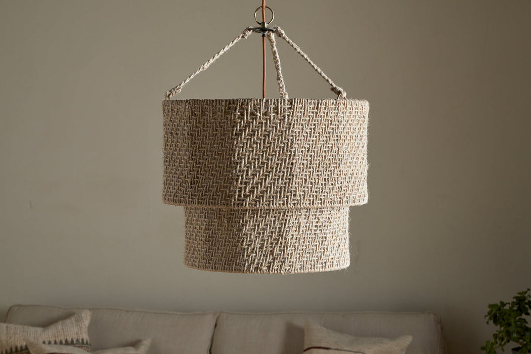 Thimba Woven Jute Chandelier Natural